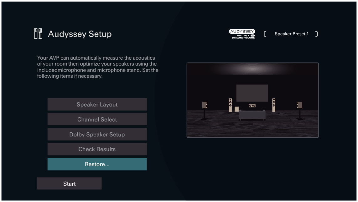 GUI AudysseySetup AV10